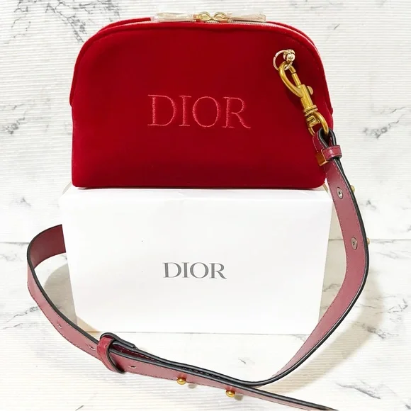 Dior Beauty Red Mini Velvet Bag - Picture 13 of 17